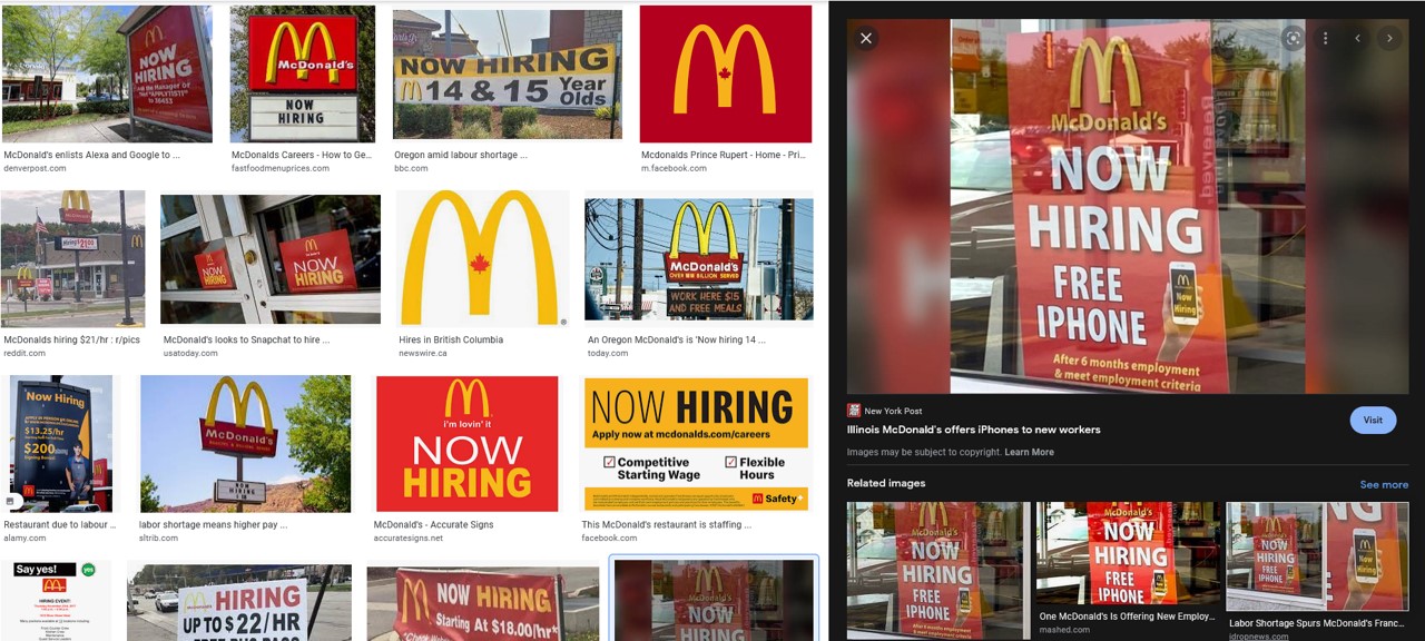 mcdonalds hiring search