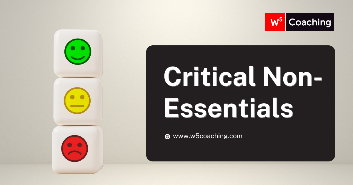 Critical Non-Essentials - W5 Business Coaching