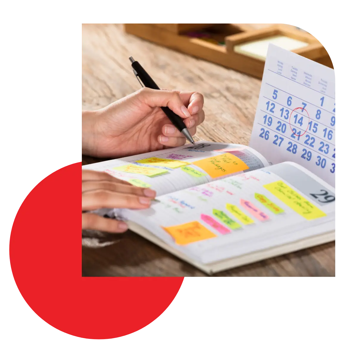 Planning goals in a calendar as part of business coaching