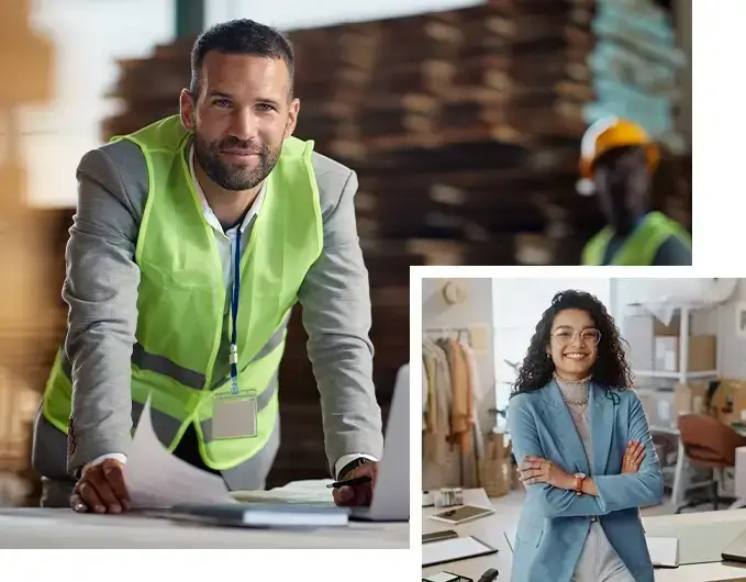 Business leaders at work representing coaching clients across industries